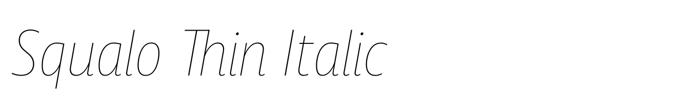 Squalo Thin Italic